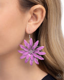 Floral Feeling - Purple Earrings Paparazzi