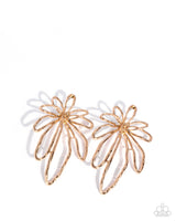 Growing Garden - Gold Petal Earrings Paparazzi