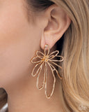 Growing Garden - Gold Petal Earrings Paparazzi