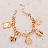 Monochromatic Mayhem - Gold Bracelet Paparazzi