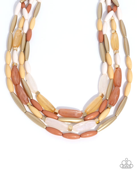 Milky Mambo - Brown Necklace Paparazzi
