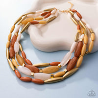 Milky Mambo - Brown Necklace Paparazzi
