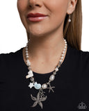Coastal Cameo - Blue Necklace Paparazzi