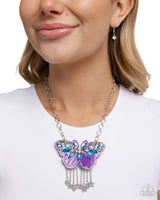 Mayoral Monarch - Purple Butterfly Necklace Paparazzi
