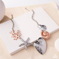 Along the Reef - Silver Sea Inspired Necklace Paparazzi