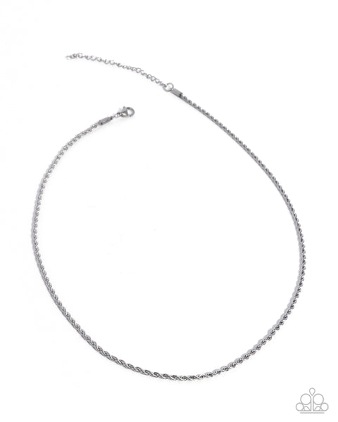 Rational Rope - Silver Necklace Paparazzi