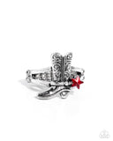 Boot Beginning - Red Western Ring Paparazzi