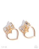 Matchmaking Model - Gold Heart Earrings Paparazzi