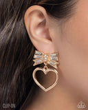 Matchmaking Model - Gold Heart Earrings Paparazzi