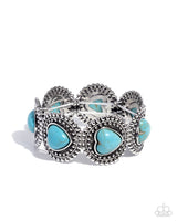 Rural Romance - Blue Heart Bracelet Paparazzi