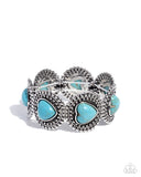 Rural Romance - Blue Heart Bracelet Paparazzi