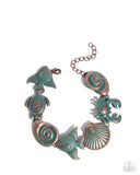Complete Look Necklace: Coastal Shelf - Copper & Bracelet: Coastal Cay - Copper set Paparazzi