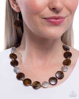 Swatch Shimmer - Brown Necklace Paparazzi