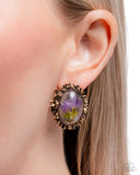 Elaborately Encased - Gold Earrings Paparazzi