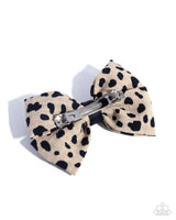 Spotted Showcase - Brown Animal Print Bow Hair Clip Paparazzi