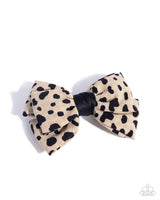 Spotted Showcase - Brown Animal Print Bow Hair Clip Paparazzi