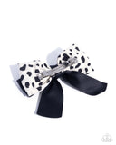 Cow Chic - White Cow Print Hair Bow Paparazzi
