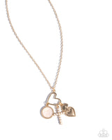 Purely Blessed - Gold Pearl Cross Necklace Paparazzi