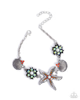 Starfish Solo - Complete Look Necklace: Starfish Song & Bracelet: Starfish Single - Orange Paparazzi