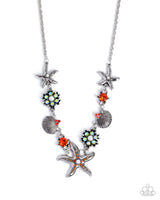 Starfish Solo - Complete Look Necklace: Starfish Song & Bracelet: Starfish Single - Orange Paparazzi