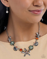 Starfish Solo - Complete Look Necklace: Starfish Song & Bracelet: Starfish Single - Orange Paparazzi