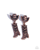 Boot Scootin Ballad - Copper Western Earrings