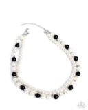 Pearl Pageantry - Black and White Pearl Necklace Paparazzi