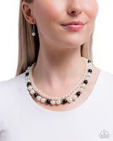 Pearl Pageantry - Black and White Pearl Necklace Paparazzi
