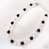 Pearl Pageantry - Black and White Pearl Necklace Paparazzi