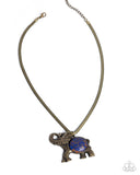 Empathetic Elephant - Purple and Brass Necklace Paparazzi