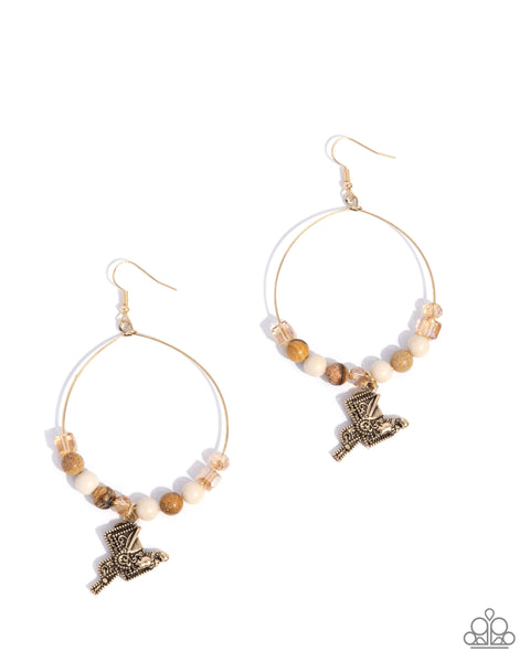 Saddle Showcase - Brown Earrings Paparazzi