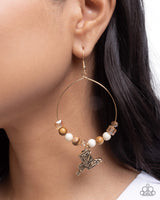 Saddle Showcase - Brown Earrings Paparazzi