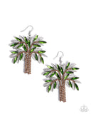 Palm Tree Pizzazz - Green Earrings Paparazzi