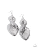 Skinny Spiral - Silver Earrings Paparazzi