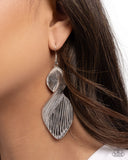 Skinny Spiral - Silver Earrings Paparazzi