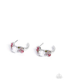 Borderline Bloom - Pink Rose Earrings Paparazzi