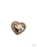 A Breath of Fresh Romance - Gold Brooch Paparazzi