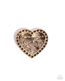 A Breath of Fresh Romance - Gold Brooch Paparazzi