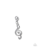 TREBLE-maker - White Treble Clef Charm Paparazzi