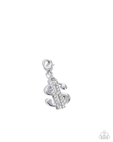 Shopping Spree - White Dollar Sign Charm Paparazzi