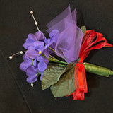 African Violet with Red Ribbon