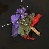 African Violet with Red Ribbon