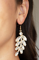 Ice Garden Gala - Gold Earrings Paparazzi