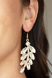 Ice Garden Gala - Gold Earrings Paparazzi