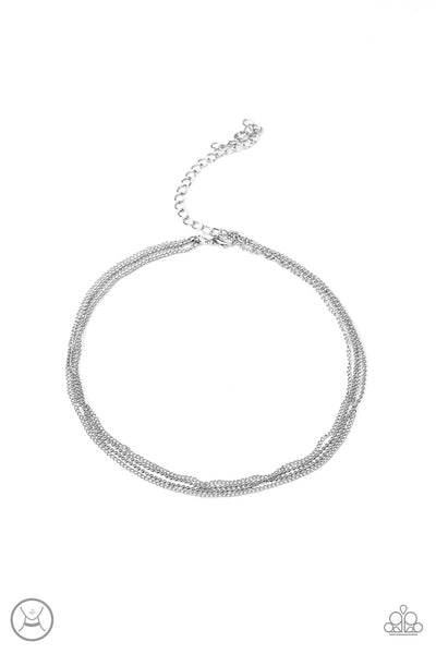 If You Dare - Silver Necklace Paparazzi