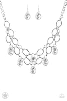 Show-Stopping Shimmer - White Necklace Paparazzi