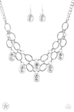 Show-Stopping Shimmer - White Necklace Paparazzi