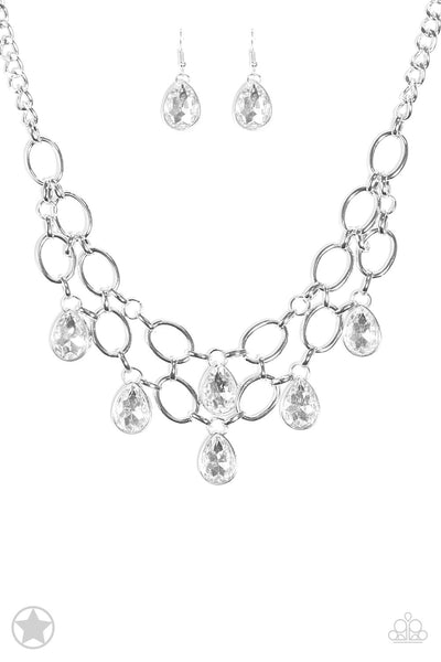 Show-Stopping Shimmer - White Necklace Paparazzi