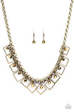 GEO Down In History  - Brass Necklace Paparazzi