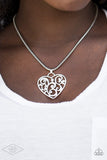 FILIGREE Your Heart With Love - Silver Heart Necklace Paparazzi